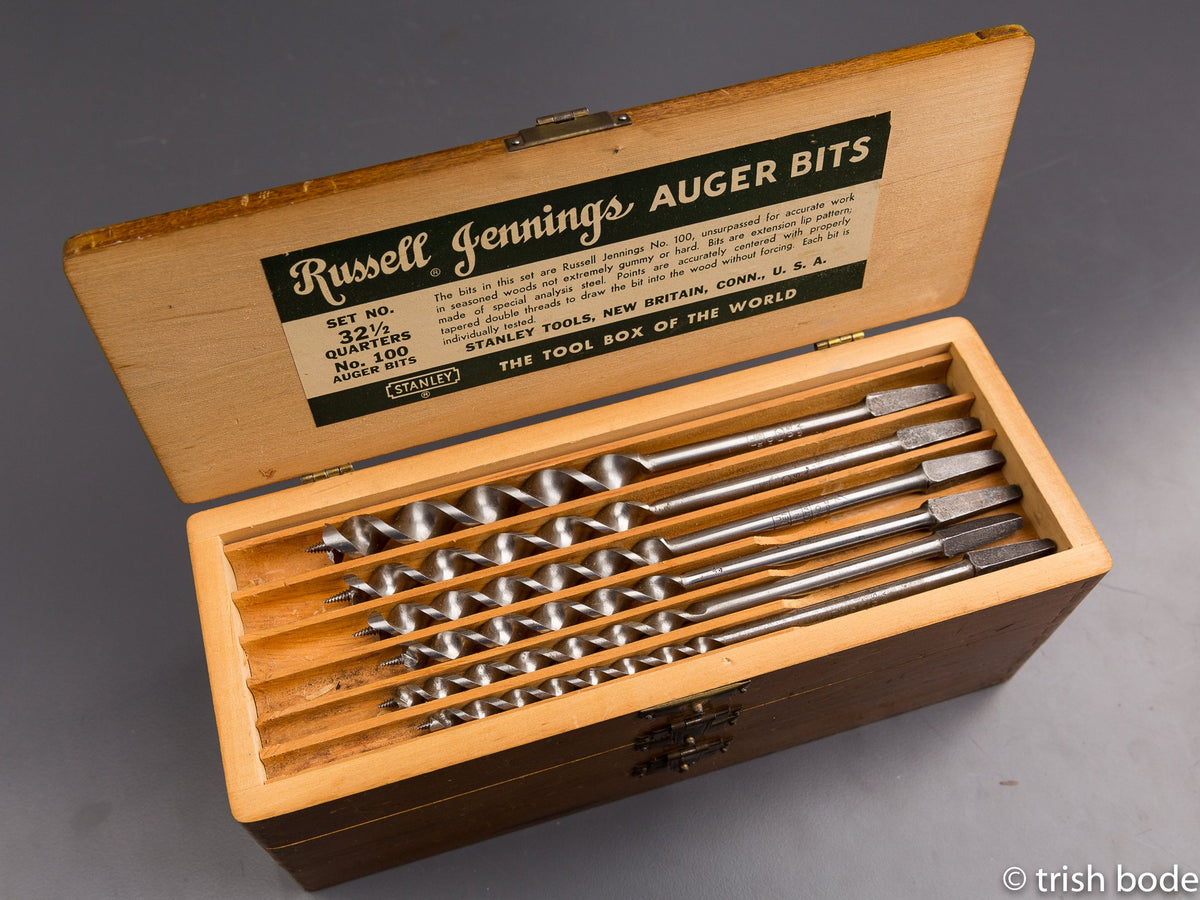 Complete Set of 13 RUSSELL JENNINGS Auger Bits NEAR MINT in Original 3 Tiered Box - 86918