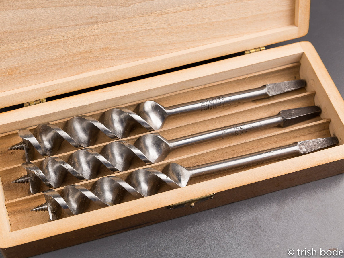 Complete Set of 13 RUSSELL JENNINGS Auger Bits NEAR MINT in Original 3 Tiered Box - 86918