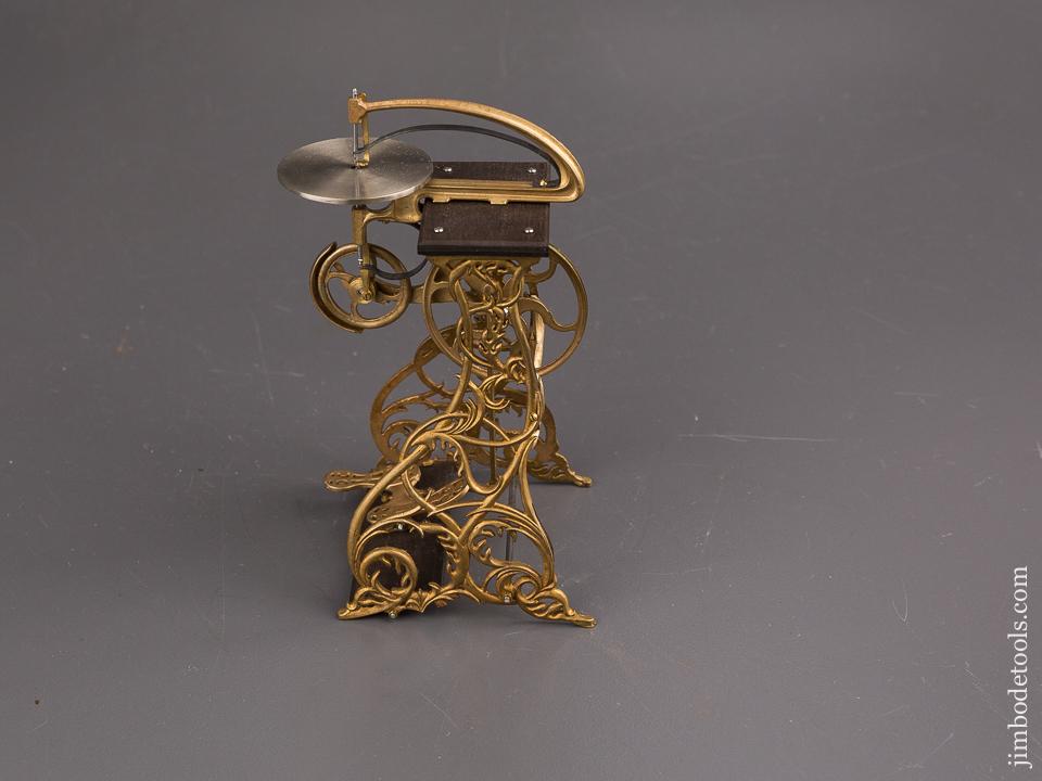 RARE and Beautiful!  Cast Brass Model of a "FLEETWOOD" Treadle Scroll Saw by PAUL HAMLER - 86927U