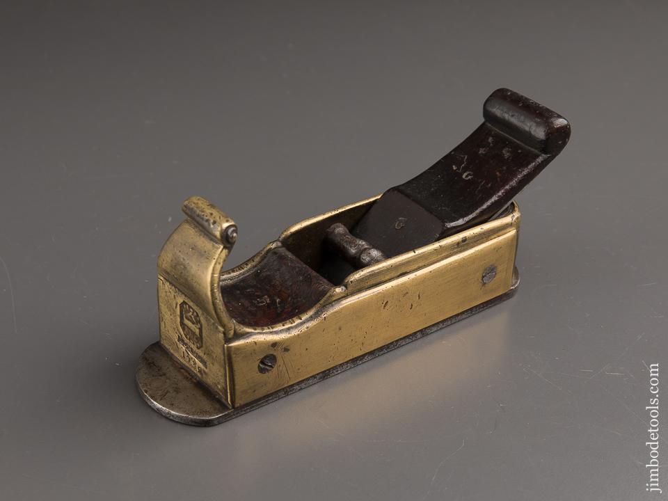 Outstanding! 18th Century English Dated 1739 Bronze Mitre Plane with Steel Sole - 86928U