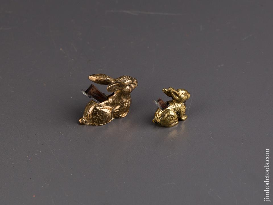 RARE Set of Two PAUL HAMLER Brass Rabbit Rabbet Planes - 86938U