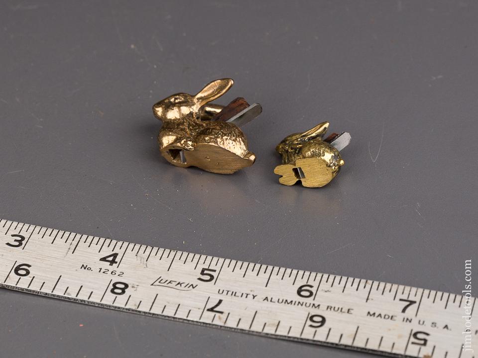 RARE Set of Two PAUL HAMLER Brass Rabbit Rabbet Planes - 86938U