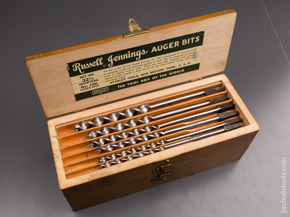 Complete Set of 13 RUSSELL JENNINGS Auger Bits in Original 3 Tiered Box - 86947