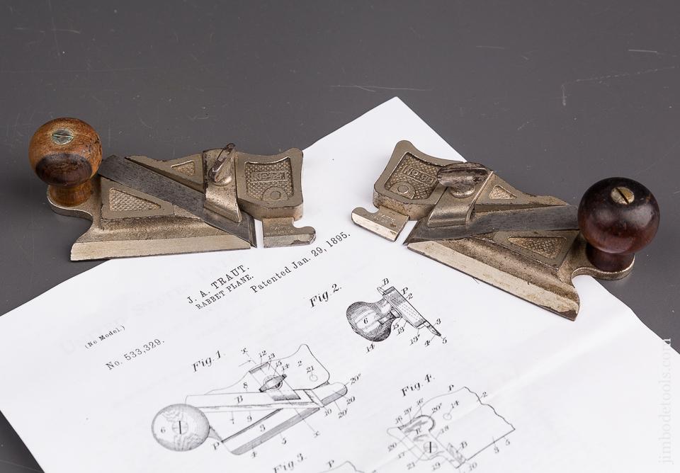 TRAUT Patent January 29, 1895 STANLEY No. 98 & 99 Side Rabbet Planes - 86955