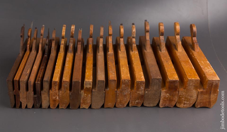 Complete Good User Set of 18 Hollows & Rounds Molding Planes EVENS - 86967