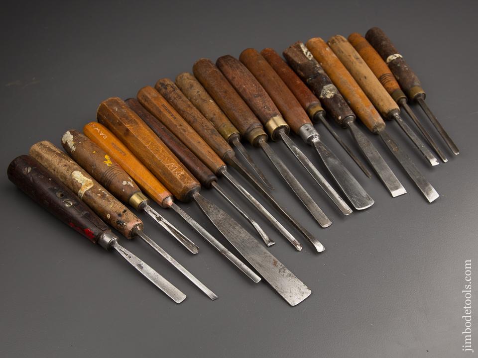 Eighteen Awesome ADDIS Carving Gouges - 86994