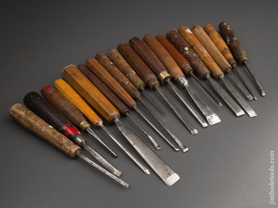 Eighteen Awesome ADDIS Carving Gouges - 86994