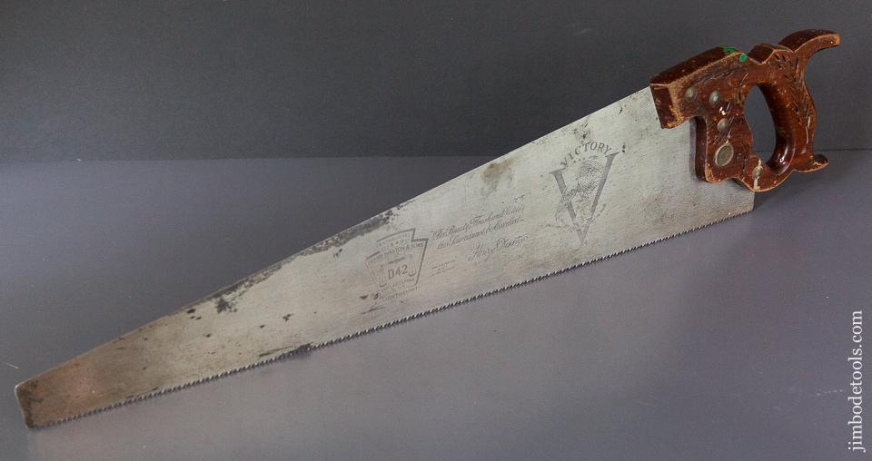 Mahogany Handled 8 point 26 inch Crosscut DISSTON D42 Hand Saw - 87021