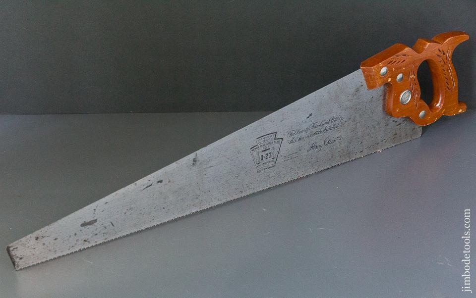 UNUSED! 11 point 24 inch Crosscut DISSTON D23 Hand Saw - 87022
