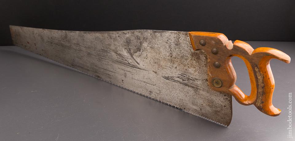EXTRA FINE 7 point 26 inch J.D. DARLINGTON BROOKLYN NY No. 20 Hand Saw UNUSED! - 87027