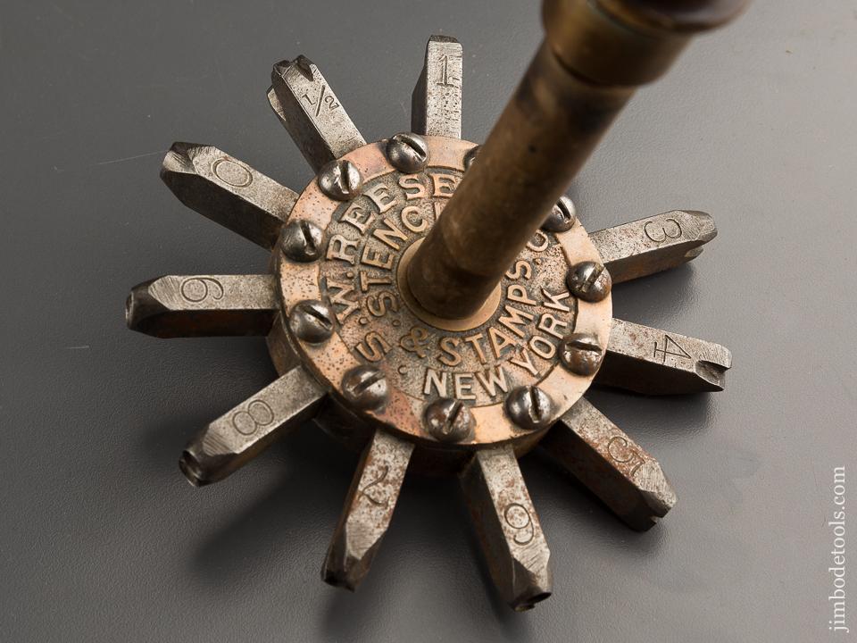 S.W. REESE New York Carpenter's Number Stamp Hammer - 87047