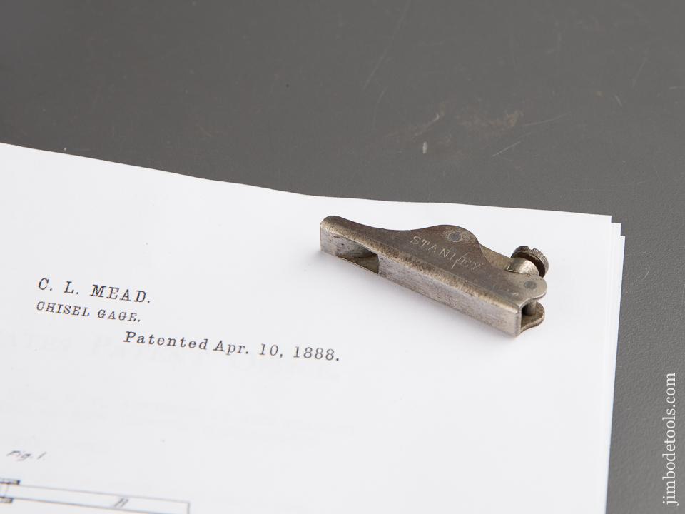 MEAD Patent April 10, 1888 STANLEY No. 96 Type One Blind Nailing Plane Chisel Gauge - 87061