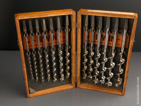 Complete Set of 13 IRWIN Auger Bits in Original Box - 87068
