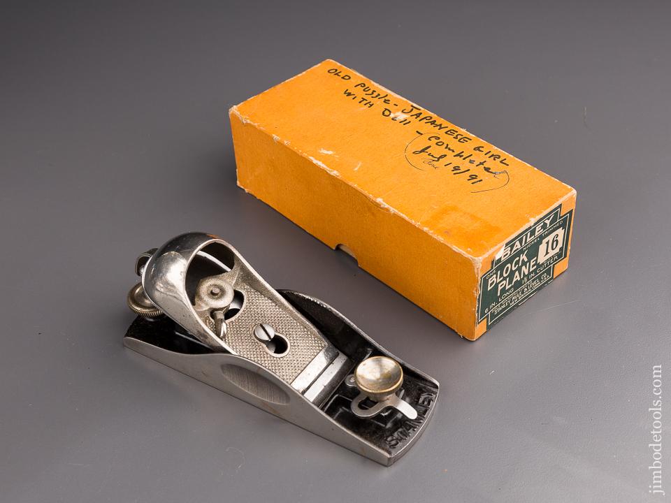STANLEY No. 16 Block Plane MINT in Original Box - 87101