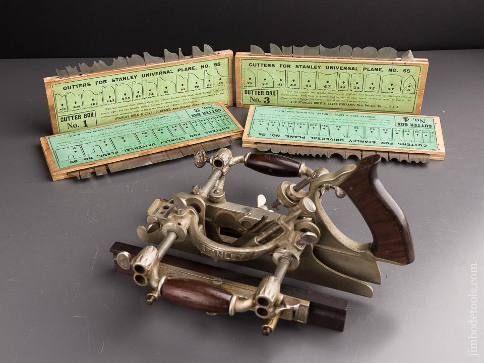 STANLEY No. 55 Combination Plane Type 11 circa 1910-14 NEAR MINT and 100% COMPLETE in Original Box - 87103
