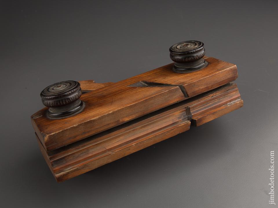 Triple Boxed Sash Molding Plane with Ebony Nuts by E.W. CARPENTER LANCASTER circa 1830 FINE - 87123