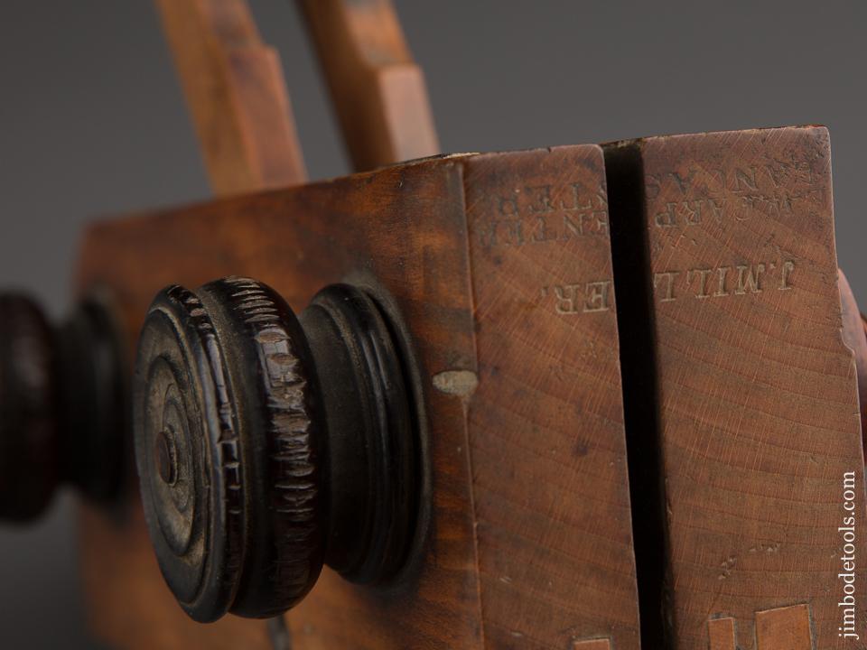 Triple Boxed Sash Molding Plane with Ebony Nuts by E.W. CARPENTER LANCASTER circa 1830 FINE - 87123