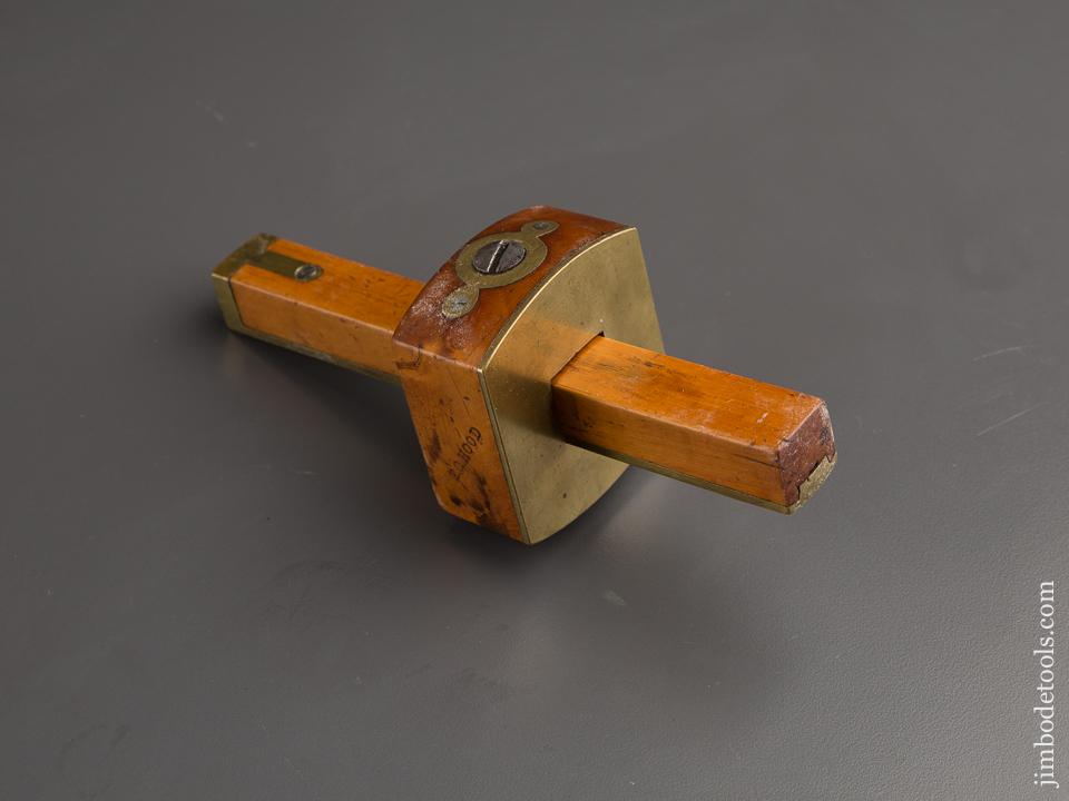 Stunning Boxwood & Brass Mortise Gauge by G. WHEATCROFT NEWARK NJ - 87128U