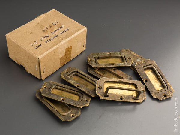 Eight Antique Campaign Brass Hardware Pulls - 87134