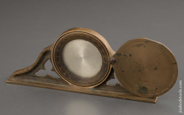 Stunning PATENT LEVEL CO. BRIDGEPORT CT Mantle Clock Level with Swing away Cover Circa 1866 - 87147U