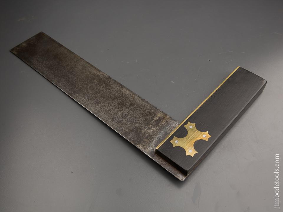 Twelve inch Ebony & Brass Try Square - 87188