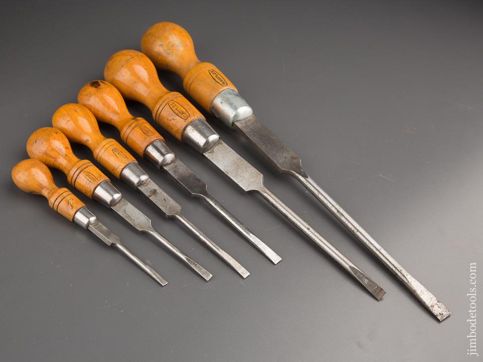Set of Six MARPLES Cabinet Maker's Screwdrivers - 87191