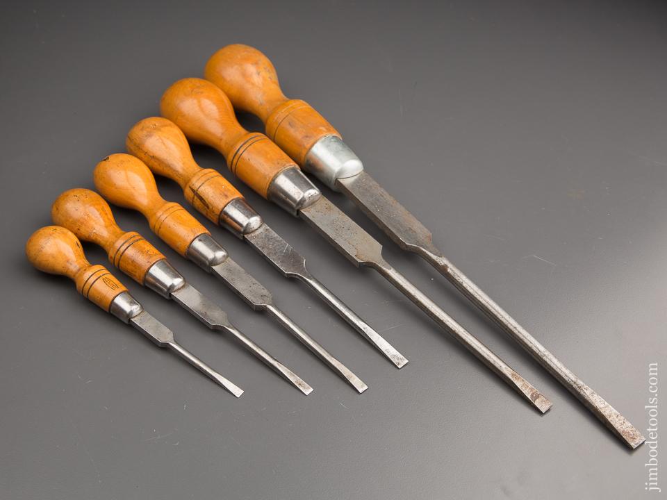 Set of Six MARPLES Cabinet Maker's Screwdrivers - 87191
