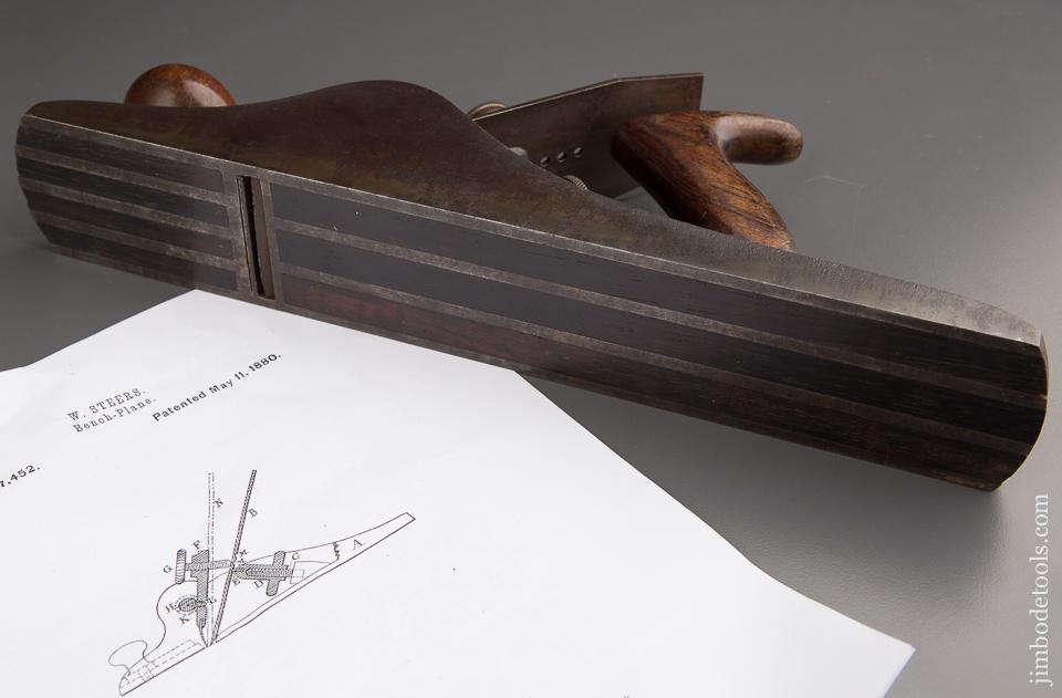 Spectacular STEERS Patent Jack Plane with Rosewood Strips - 87203