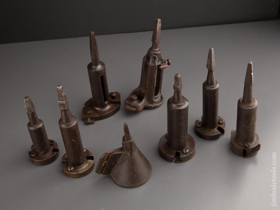 Seven Good Hollow Augers and A Dowel Pointer - 87213