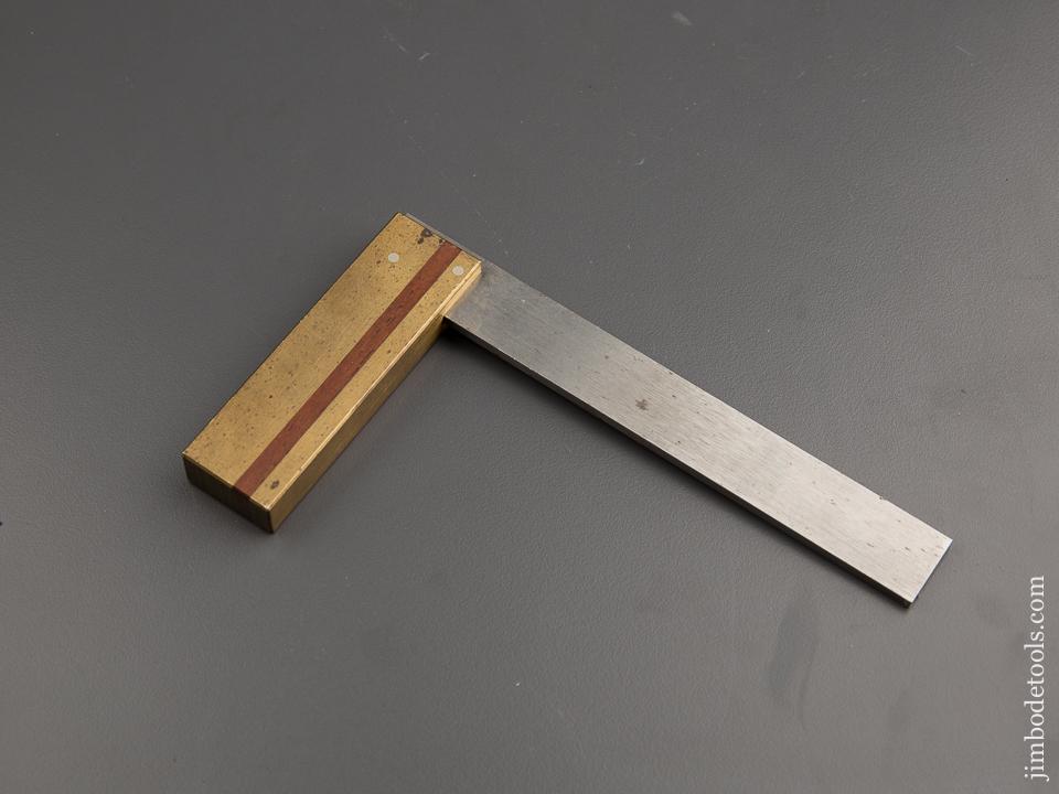 Five inch Solid Brass Try Square with Rosewood Strip - 87218