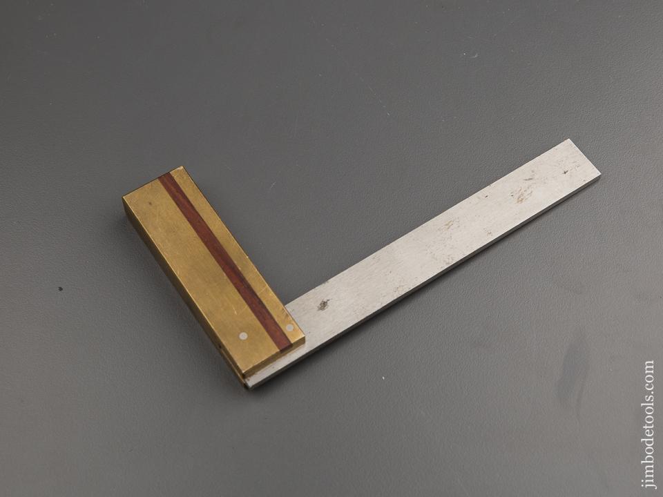 Five inch Solid Brass Try Square with Rosewood Strip - 87218