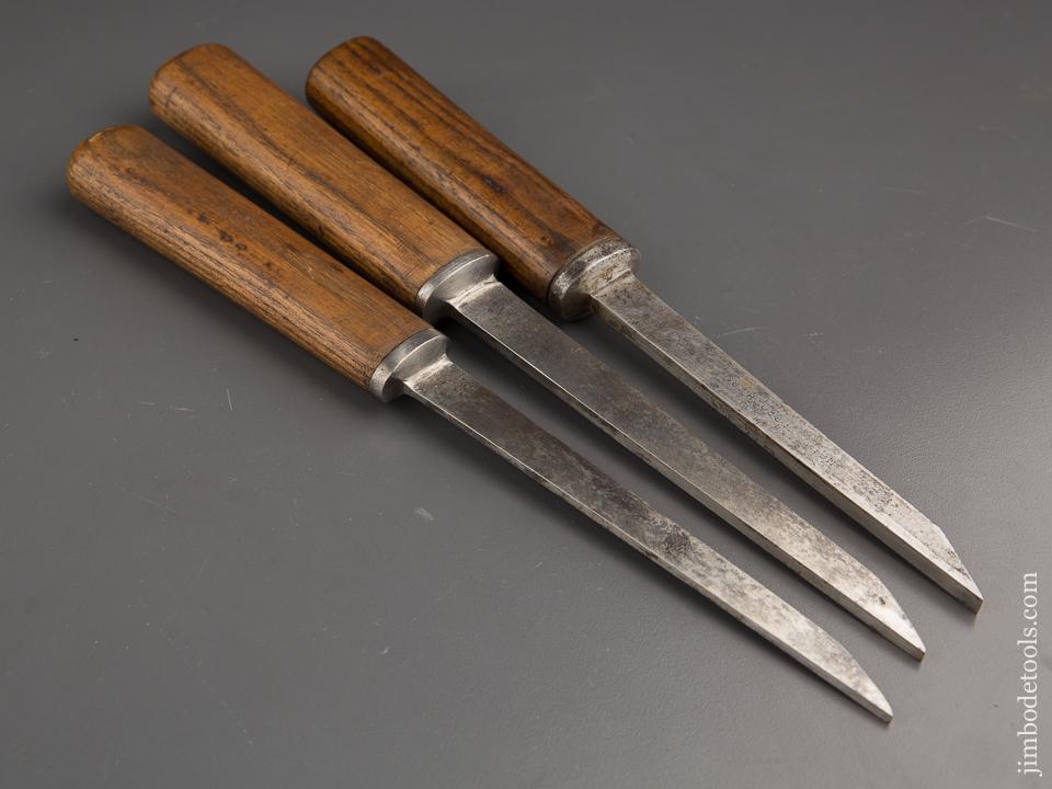 Set of Three MOULSON BROS Pig Sticker Mortise Chisels - 87235