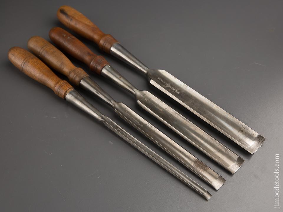 Four Excellent NEW HAVEN EDGE TOOL Socket Chisels - 87261