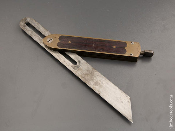 Stunning! Nine inch ROBINSON Patent ST. JOHNSBURY Rosewood & Brass Bevel - 87349U