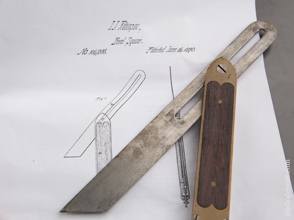 Stunning! Nine inch ROBINSON Patent ST. JOHNSBURY Rosewood & Brass Bevel - 87349U