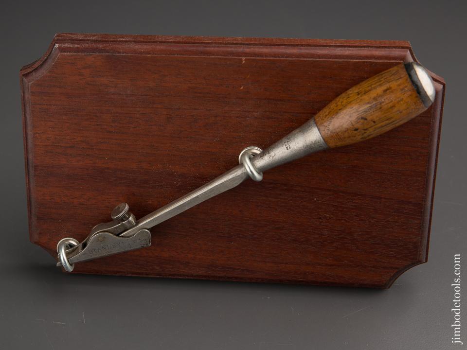 MEAD Patent April 10, 1888 STANLEY No. 96 Blind Nailing Plane Chisel Gauge with STANLEY Chisel on Display Plaque - 87358
