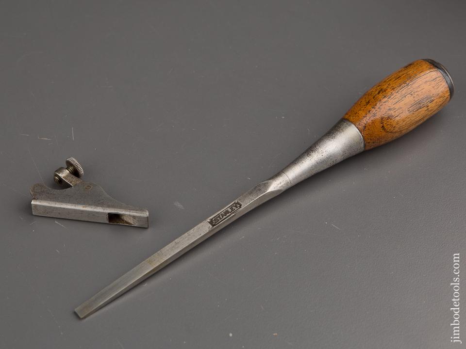 MEAD Patent April 10, 1888 STANLEY No. 96 Blind Nailing Plane Chisel Gauge with STANLEY Chisel on Display Plaque - 87358