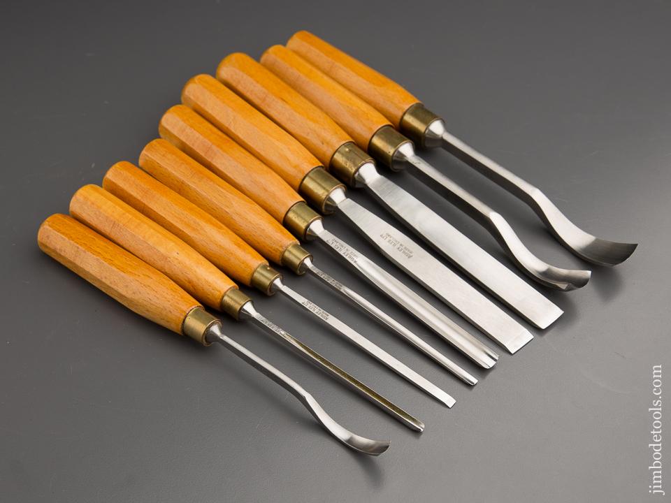 DEAD MINT Set of Nine ASHLEY ILES Carving Gouges - 87375