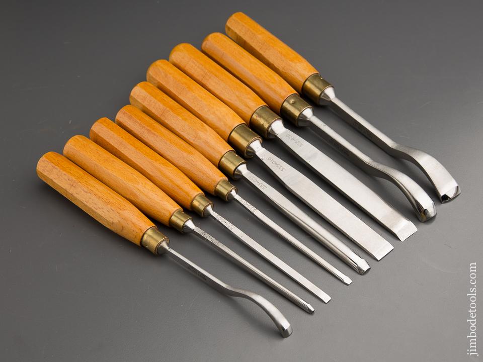 DEAD MINT Set of Nine ASHLEY ILES Carving Gouges - 87375