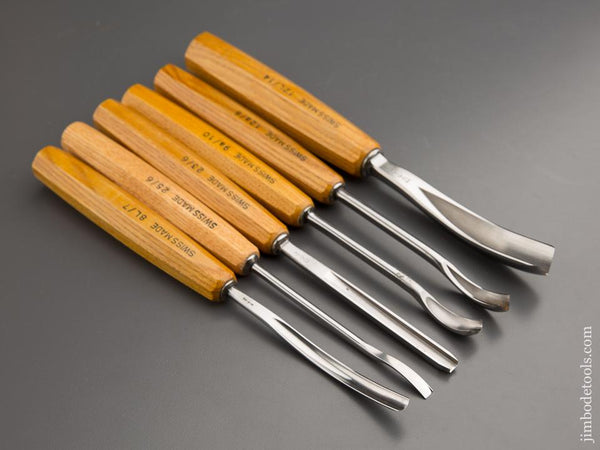 DEAD MINT Set of Six PFEIL SWISS MADE Carving Chisels - 87387