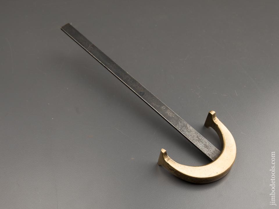 RARE and Unusual! Brass & Steel Center Finding Square - 87402