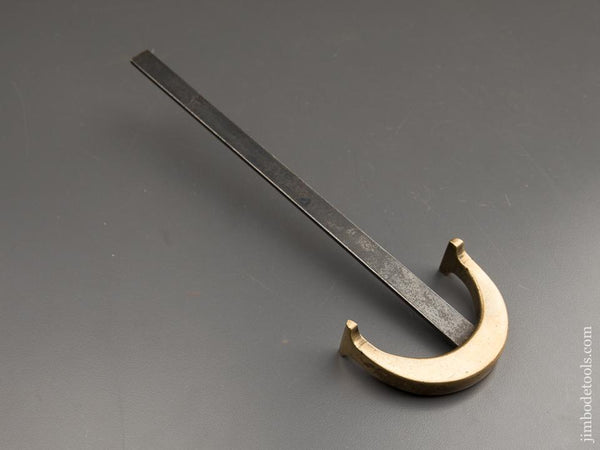 RARE and Unusual! Brass & Steel Center Finding Square - 87402
