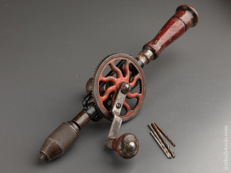 MILLERS FALLS No. 2 Egg Beater Hand Drill with Four Bits - 87406