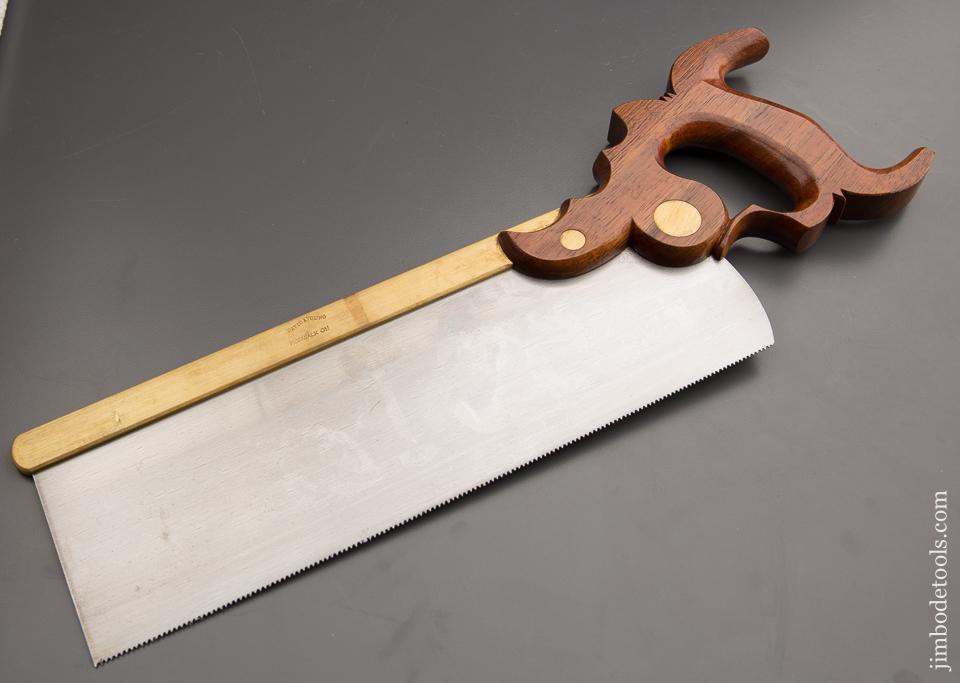 MINT 14 point 12 inch Rip DAVID A YOUNG KOA Triple Cove Brass Back Tenon Saw - 87437