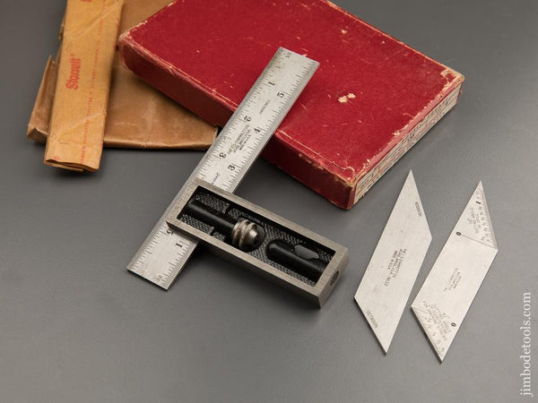 Six inch STARRETT No. 13F Double Square in Original Box - 87441