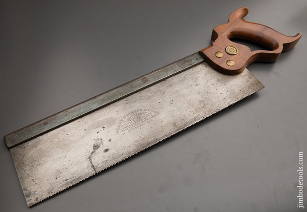 LIKE NEW! 13 point 14 inch Crosscut HENRY DISSTON & SONS Back Saw - 87449