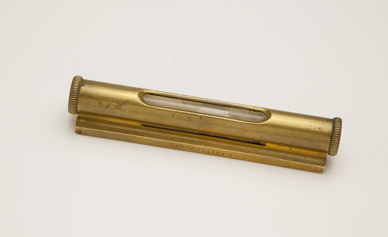 Beautiful, Heavy 5 inch Brass Level by J. L. BUTTERWORTH