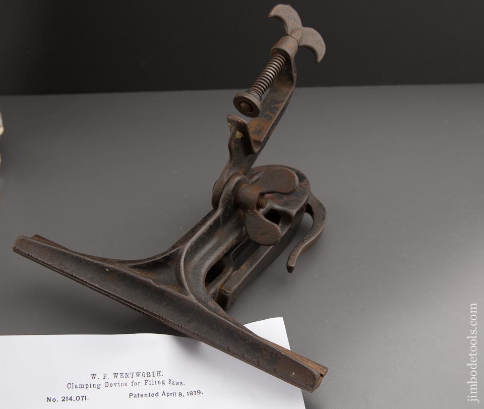WENTWORTH'S Patent April 8, 1879 No. 3 Saw Sharpening Vise - 87467