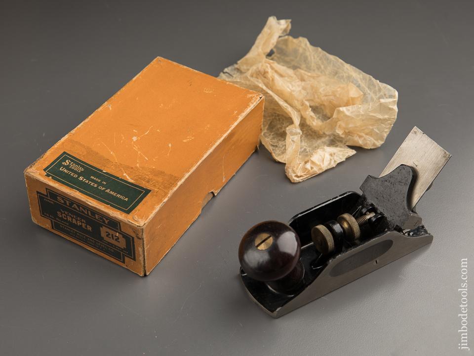 STANLEY No. 212 Veneer Scraper Plane MINT! In Original Box! - 87489