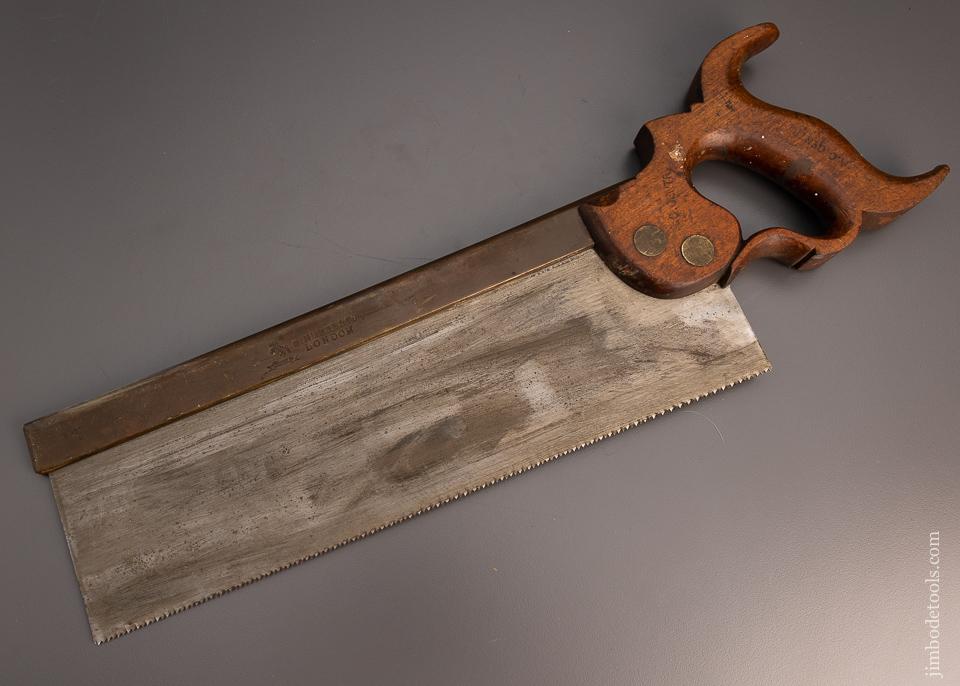 Magnificent C. NURSE LONDON Brass Back Carcass Saw Ca. 1880 Just Sharpened - 97503